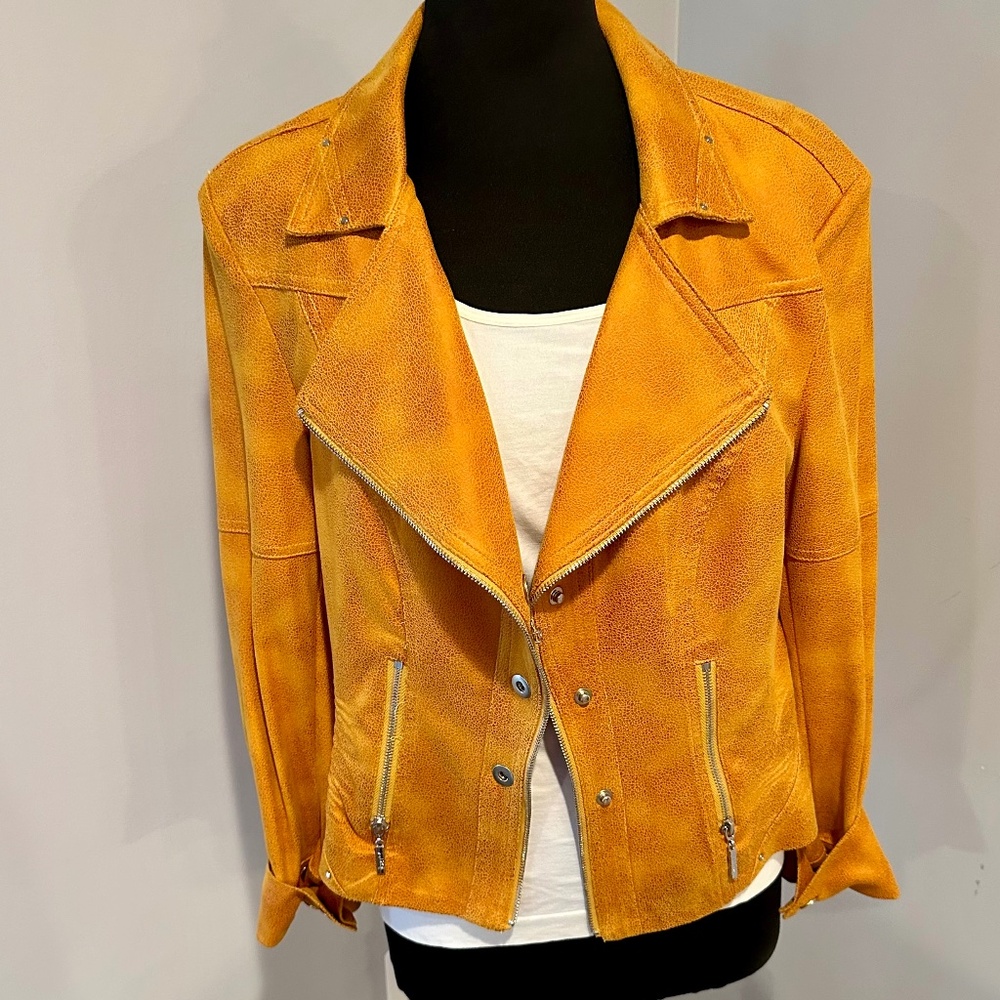 Joseph Ribkoff Golden Suede Jacket